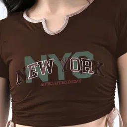 CLAFOUTIS Print Cotton Crop Top image 2