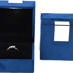 moon machinery mart Moon Jewellery LED Light Box for Ring (Blue Velvet) 2.75x2.75 Jewlery box with LED Vanity Box-picture-12