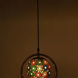 SOMIL Printed Glass Cylinder Ceiling Lamps image 2