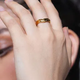 CAO Jewellery Irregular Wave Opening Stainless Steel Finger Ring-image-17