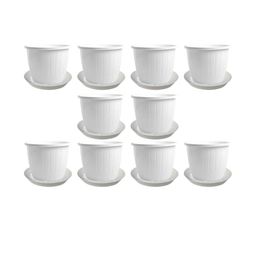 go hooked 8 Inch Duro Pot for Plants with Saucer Tray-picture-21