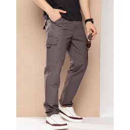 THE BEETEL HOUSE Men Textured Cargos Trousers image 5