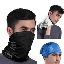 FREECULTR Unisex Pack Of 3 Printed Anti Microbial Multipurpose Bandana Headband-picture-31