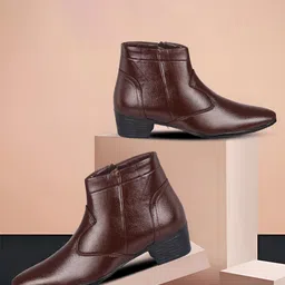 Bxxy Men Textured Height Increasing Regular Formal Boots-picture-12