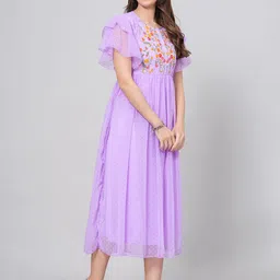 BAESD Women Fit & Flare Midi Dress image 3