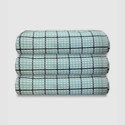 Aura Green & White 3 Pieces Printed Cotton 210 GSM Bath Towel image 4