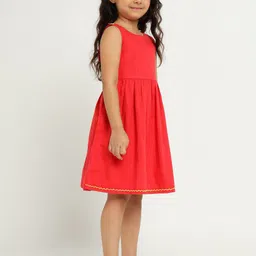 Somersault Girls Cotton Layered Fit & Flare Dress & Shrug Set image 3