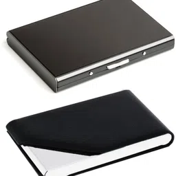 ofixo Men & Women Black Aluminium Card Holder-picture-12