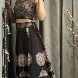 kahiraa wholetex Digital Print Semi Stitched Lehenga Choli image 2