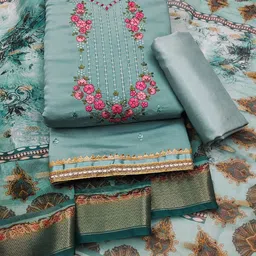Rangtulika Ethnics Embroidered Unstitched Dress Material-picture-29