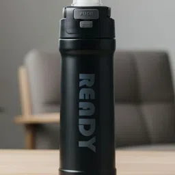 Nertz Lifestyle Black Single Stainless Steel Solid Double Wall Vacuum Water Bottle-picture-11