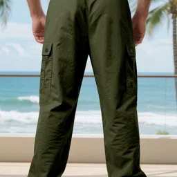 StyleCast x Revolte Men Easy Wash Pleated Cargos Trousers image 2