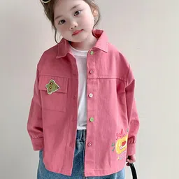 LULU & SKY Girls Spread Collar Graphic Tailored Jacket-picture-40