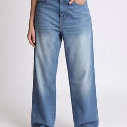 The Roadster Lifestyle Co Women Straight-Fit High-Rise Medium Shade Jeans-image-23