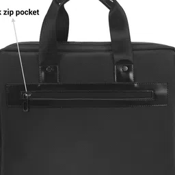 Mochi Unisex Black Textured Laptop Bag image 4