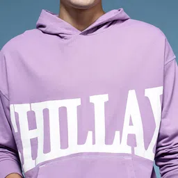 HERE&NOW Typography Printed Hooded Sweatshirt image 3