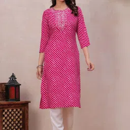 Sarai Women Leheriya Embroidered Kurta-picture-25