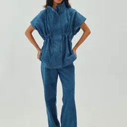 Shop Staple Women Mock Collar Solid Tailored Jacket-picture-45