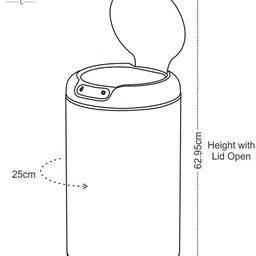 obsessions EKO 12L Fingerprint With Smart Sensor Stainless Steel Dustbin image 5