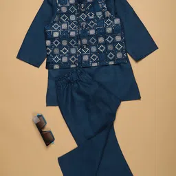 V-Mart Boys Embroidered Mandarin Collar Kurta Sets-picture-45