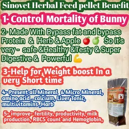 herbal sinovet india Sino-FA5M Rabbit 5 kg (2x2.5 kg) Dry Young Rabbit Food image 4