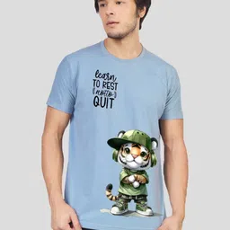 Greylongg Humour & Comic Printed Round Neck Short Sleeves Regular Fit Casual T-Shirt-picture-21