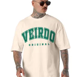 VEIRDO Men Typography Printed Pure Cotton Oversized T-shirt-picture-45