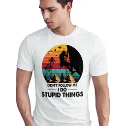 Seekbuylove Men Graphic Printed Round Neck Bio Finish Pure Cotton T-shirt-picture-29