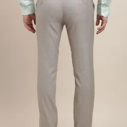 Turtle Men Textured Tailored Slim Fit Trousers image 5