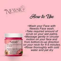 Newsio Set Of 2 Beetroot Body Scrub - 100g Each image 2