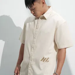 HIGHLANDER Men Comfort Cutaway Collar Oversized Cotton Shirt image 2