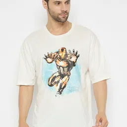 Wear Your Mind Men Avengers Printed Pure Cotton Applique T-shirt-image-40