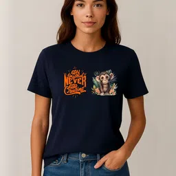 Anikmart Women Printed Pure Cotton T-shirt-image-91