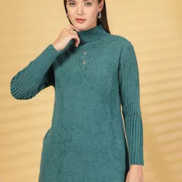 Juelle Women Woollen Longline Pullover Sweater-picture-36