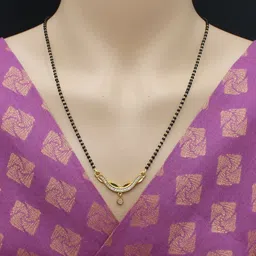 SONI DESIGNS Gold-Plated Brass Artificial Stones & Beads Mangalsutra-picture-29