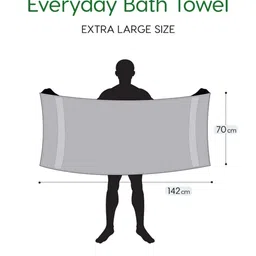 WiseLife Grey Cotton 400 GSM Bath Towel image 4