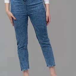 COUTUME COLLECTIONS Women Jogger High-Rise Light Fade Stretchable Clean Look Cropped Jeans-picture-38