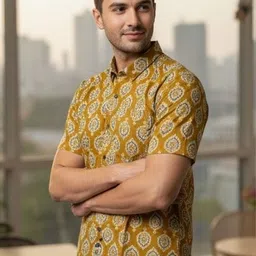 MANRANGI Men Slim Fit Printed Casual Shirt image 4