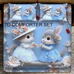 Cotton Double King Sized Bedding Set-image-73