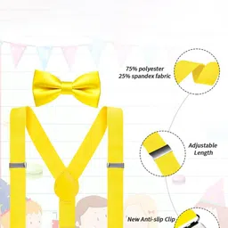 RR DESIGN Boys Adjustable Y-Back Suspenders With Bow Tie image 5