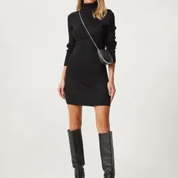 Happiness istanbul Women Self Design Bodycon Mini Dress-image-15