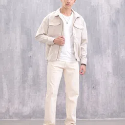 wrogn Men Solid Bomber Jacket image 2