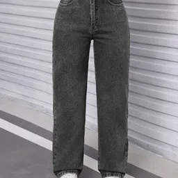 DressBerry Women Comfort Straight Fit High-Rise Light Fade Acid Wash Stretchable Jeans-picture-15