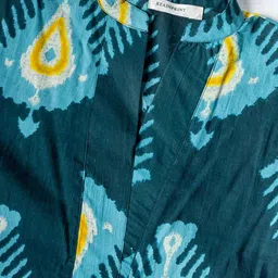 Readiprint Printed Mandarin Collar Pure Cotton Curved Style Tunic With Trousers image 5