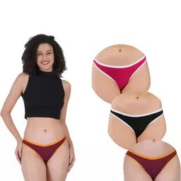 ORLIZEA Set Of 3 Cotton Blend Thongs-image-46