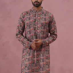 Jompers Men Ethnic Motifs Printed Regular Kurta with Pyjamas-picture-29