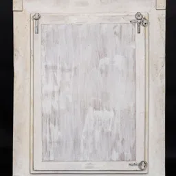 Exotic India White Textured Wood Framed Vintage Rectangular Mirror image 3