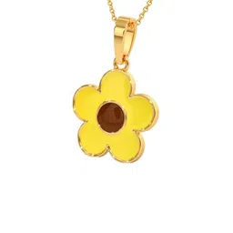 CANDERE A KALYAN JEWELLERS COMPANY 18Kt Gold Flower Pendant - 0.69g image 5