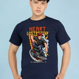 BRAWNY BATTLER Graphic Printed Round Neck Pure Cotton Regular Fit T-shirt image 3