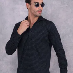 Crimsoune Club Men Smart Spread Collar Checked Cotton Slim Fit Casual Shirt-image-17